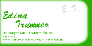 edina trummer business card